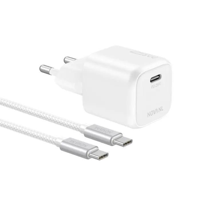 NOVANL GaNCharge 25W (USB C) avec SpeedCharge USB-C vers USB-C