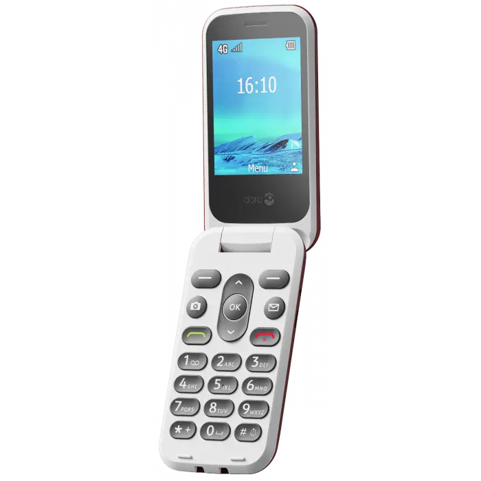 Smartphone Doro 2820 - 4G Simple (Rouge-Blanc)