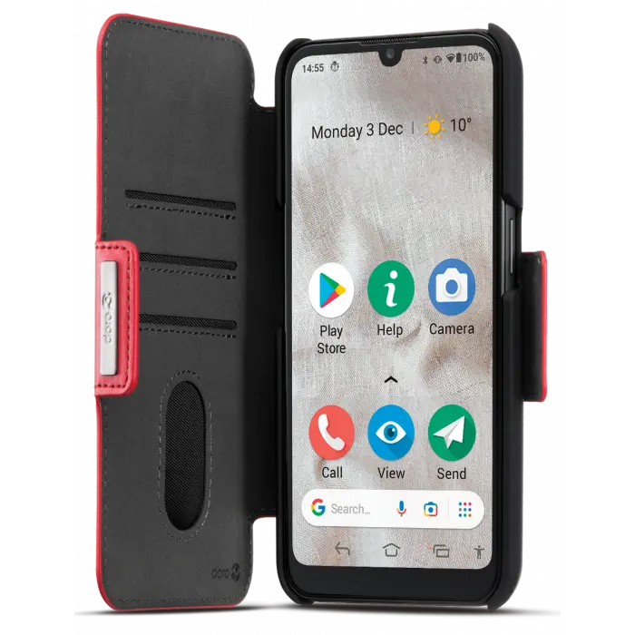 Wallet Case pour Doro 8100 / 8200 (Rouge)